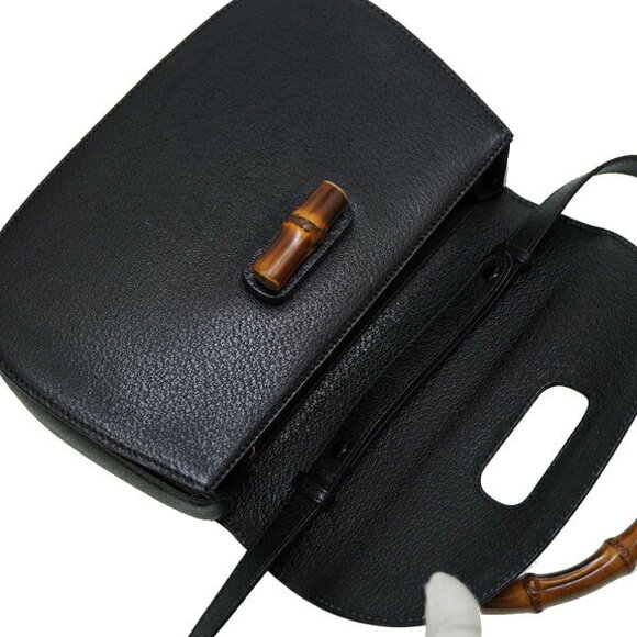Gucci Bamboo shoulder handbag black leather strap - Picture 3 of 8